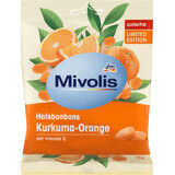 Mivolis Bomboane de gât cu portocale și turmeric, 75 g