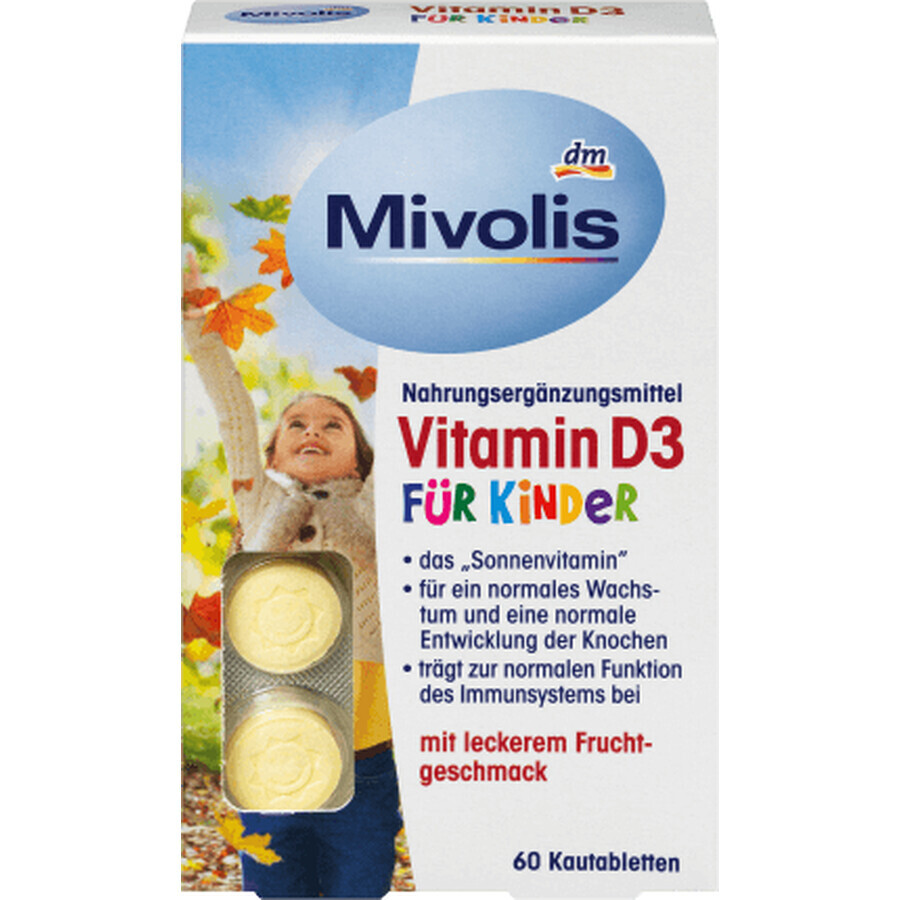 Mivolis Vitamina D3 pentru copii, 51 g