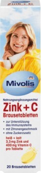 Mivolis Zink + C tablete efervescente, 82 g