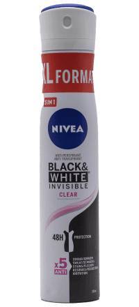 Nivea Deodorant spray B&W Clear, 200 ml Frumusete si ingrijire