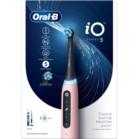 Oral-B Periuta de dinți electrică iO5 Blush Pink, 1 buc