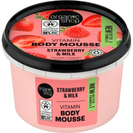 Organic Shop Strawberry Yoghurt mousse de corp, 250 ml