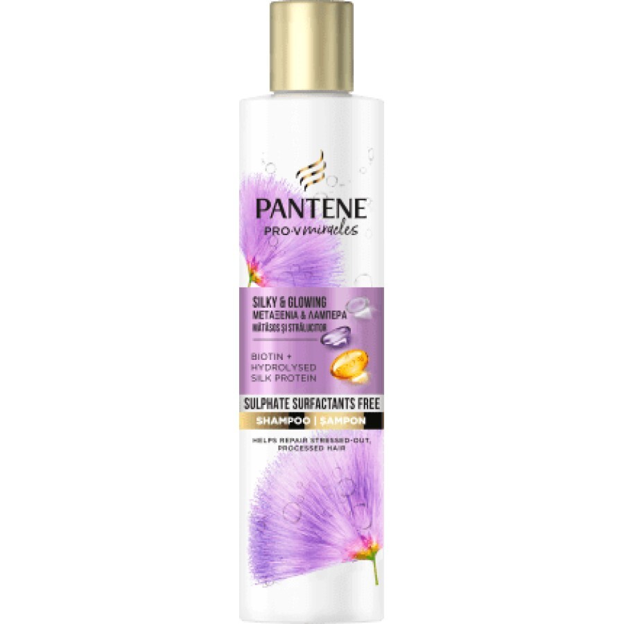 Pantene Șampon de păr silk and glow, 225 ml