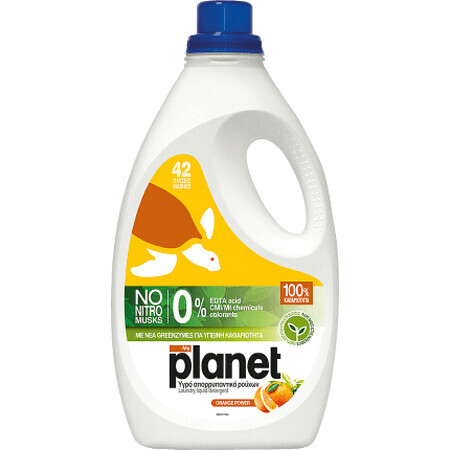 Planet Detergent lichid rufe orange, 2,1 l