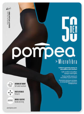 Pompea Dres damă Microfibră 50 DEN 1/2-S negru, 1 buc