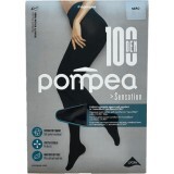 Pompea Dres damă Sensation 100 DEN 1/2-S negru, 1 buc