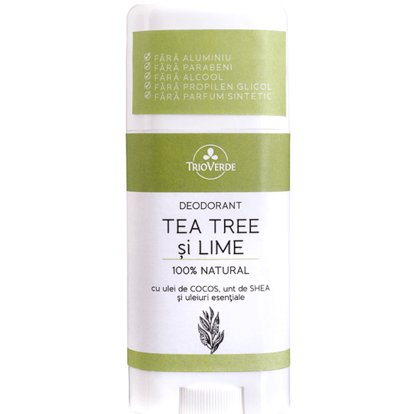 Deodorant cu tea tree și lime, 60g, Trio Verde Frumusete si ingrijire