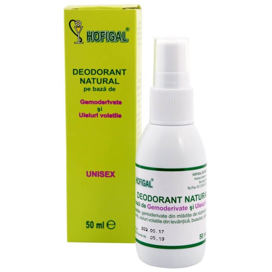 Deodorant natural Unisex, 50 ml, Hofigal