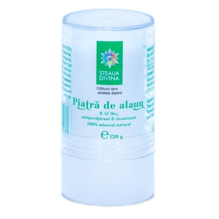 Deodorant Piatră de Alaun, 120g, Steaua Divina