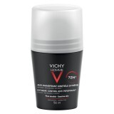 Vichy Homme Deodorant roll-on antiperspirant control extrem pentru bărbați 72h, 50 ml