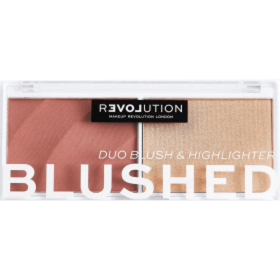 Revolution Relove Colour Play Blushed paletă duo blush și iluminator Kindness, 2,9 g