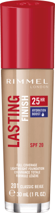 Rimmel London Fond de ten Lasting Finish 25h,201 Classic Beige, 30 ml