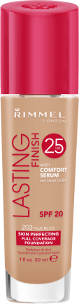 Rimmel London Fond de ten Lasting Finish 25h,203 True Beige, 30 ml