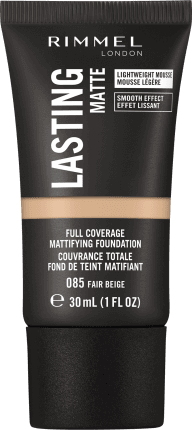 Rimmel London Fond de ten Lasting Matte 085 Fair Beige, 30 ml