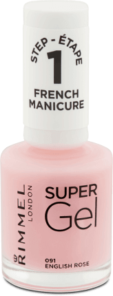 Rimmel London Lac de unghii Super Gel French Manicure 091 English rose, 12 ml