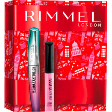 Rimmel London Set mascara Wonder'Extension+ Luciu buze OH MY GLOSS!, 1 buc