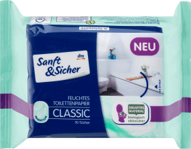 Sanft&Sicher Classic Sensitive hârtie igienică umedă, 70 buc