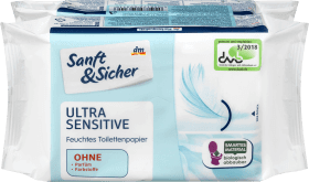 Sanft&Sicher Hârtie igienică umedă senzitiv, 100 buc