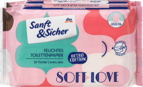 Sanft&Sicher Hârtie igienică umedă soft love, 100 buc