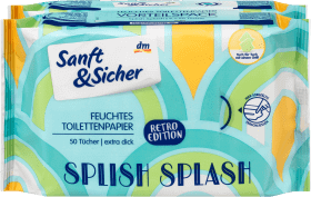 Sanft&Sicher Hârtie igienică umedă splish splash, 100 buc
