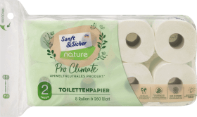 Sanft&Sicher nature Pro Climate hârtie igienică, 2 straturi, 8 buc