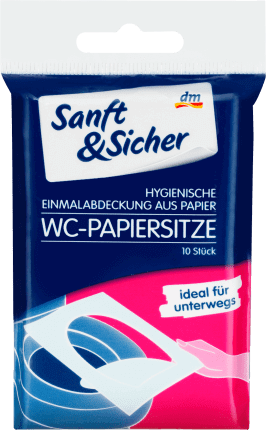 Sanft&Sicher Protecție pentru colacul toaletei, din hârtie, 10 buc