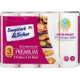 Saugstark&Sicher Role albe pentru bucătărie, 4 buc