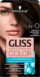 Schwarzkopf Gliss Color Vopsea de păr permanentă  4-0 Șaten &#206;nchis Natural, 1 buc