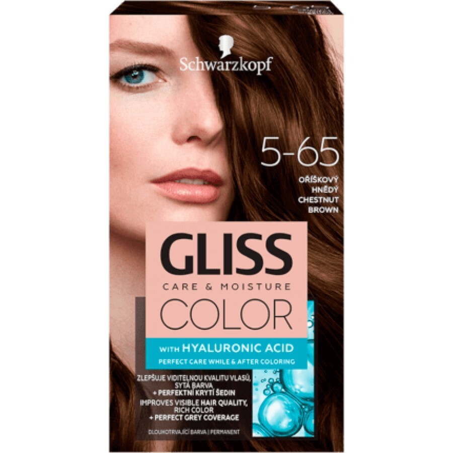 Schwarzkopf Gliss Color Vopsea de păr permanentă 5-65 Șaten Castaniu, 1 buc