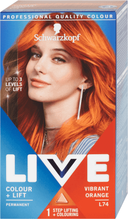 Schwarzkopf Live Vopsea de păr permanentă L 74 Vibrant Orange, 142 g