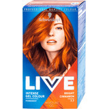 Schwarzkopf Live Vopsea de păr permanentă sub formă de gel 7.7 Bright Cinnamon, 1 buc
