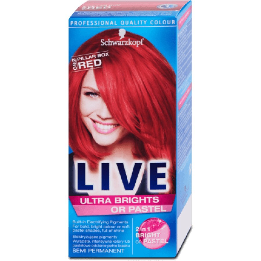 Schwarzkopf Live Vopsea de păr semi-permanentă color XXL 92 Pillar Box Red, 80 g