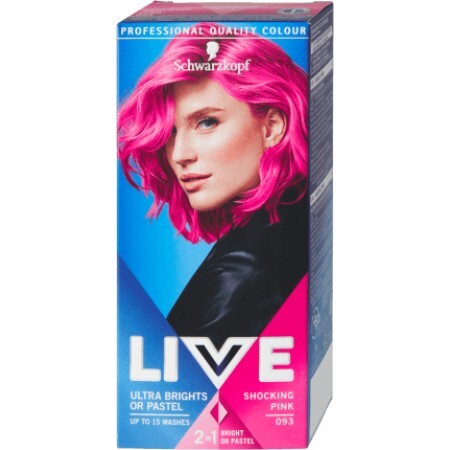 Schwarzkopf Live Vopsea de păr semi-permanentă color XXL 93 Schoking Pink, 0,8 l