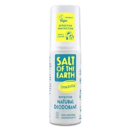 Deodorant spray natural fără miros Salt Of The Earth, 100 ml, Crystal Spring