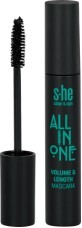 S-he colour&amp;style All in one mascara volume&amp;alungire Nr. 171/001, 12 ml