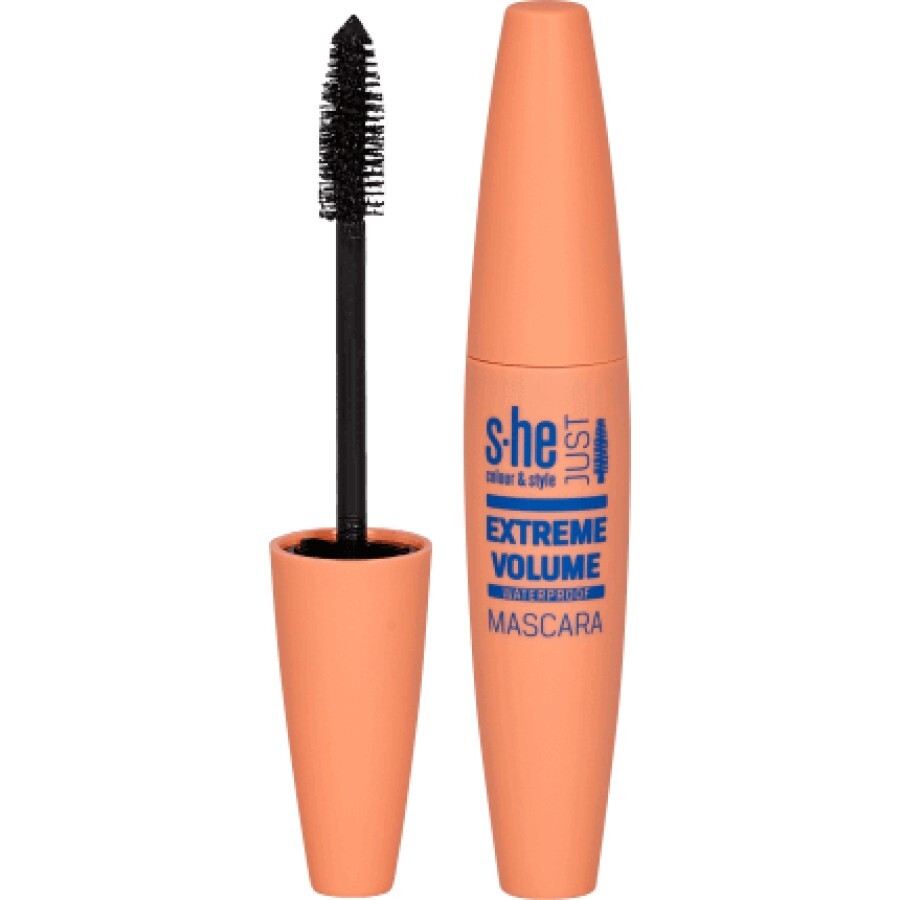S-he colour&style Just extreme mascara volum Waterproof Nr. 170/004, 12 ml