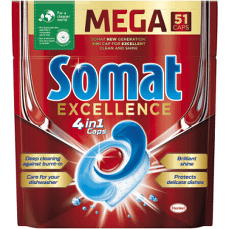 Somat Detergent pentru mașina de spălat vase Excellence, 51 buc