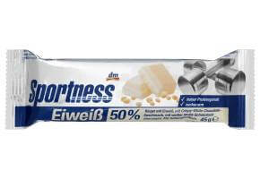 Sportness Baton proteic cu aromă de ciocolată albă și crisp, 45 g