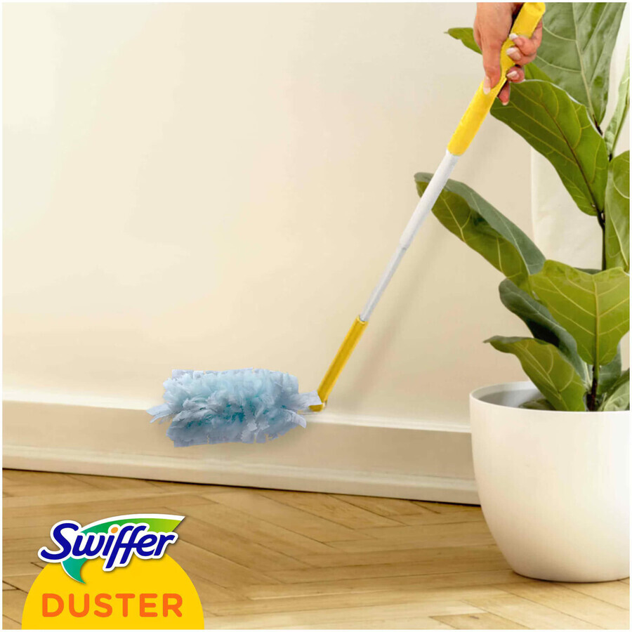 Set pămătuf pentru curățarea prafului cu 4 rezerve Duster Kit Trap & Lock, 1 bucată, Swiffer