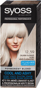 Syoss Color Vopsea de păr permanentă 12-59 Cool Platinum Blond, 1 buc