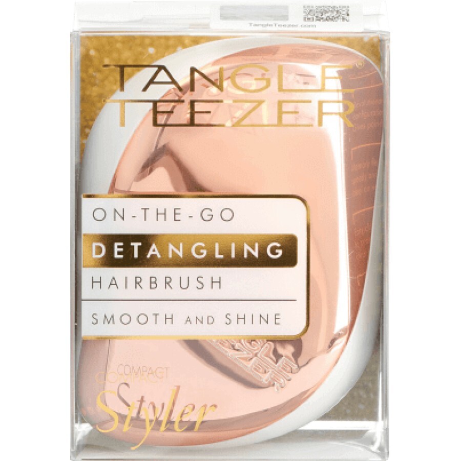Tangle Teezer Perie pentru păr COMPACT STYLER ROSE GOLD/IVORY, 1 buc