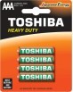 Toshiba Baterii R3 zinc hd, 4 buc