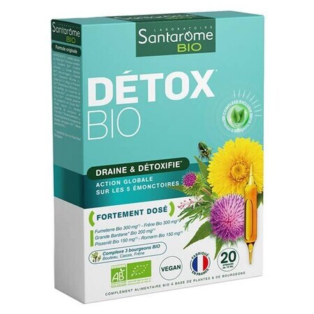 Detox Bio, 20 ampollas, Santarome Natural