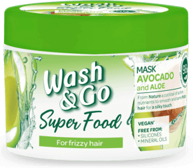 Wash&Go Mască de păr cu avocado pentru păr rebel, 300 ml