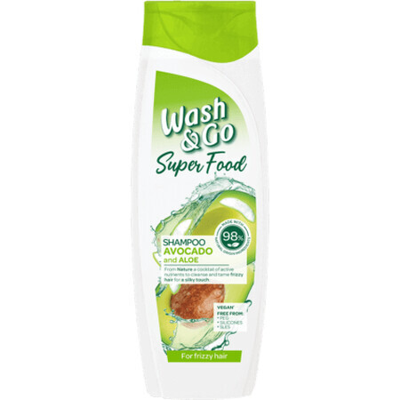 Wash&Go Șampon cu avocado pentru păr rebel, 400 ml