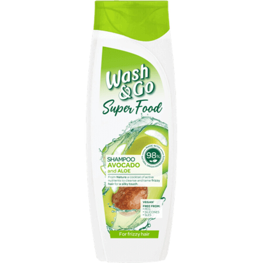 Wash&Go Șampon cu avocado pentru păr rebel, 400 ml