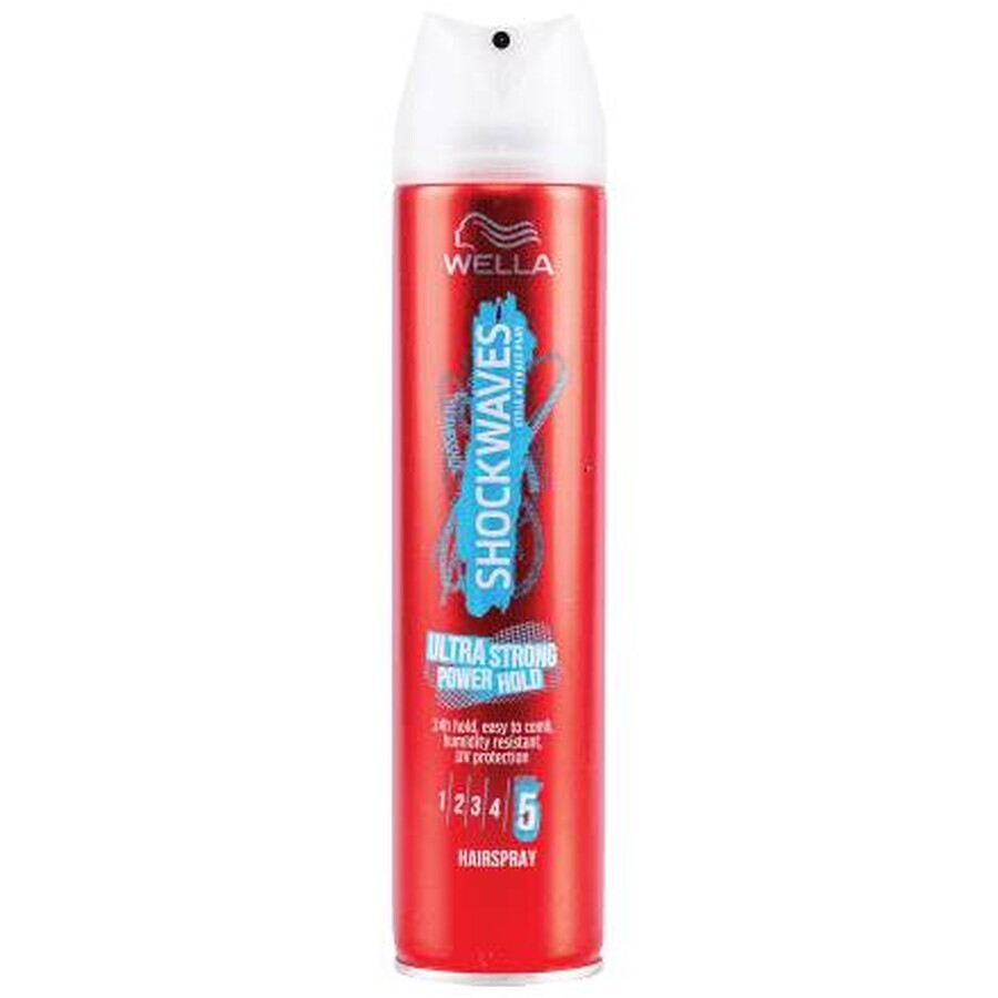 Wella SHOCKWAVES Spray pentru păr Power Hold, 250 ml