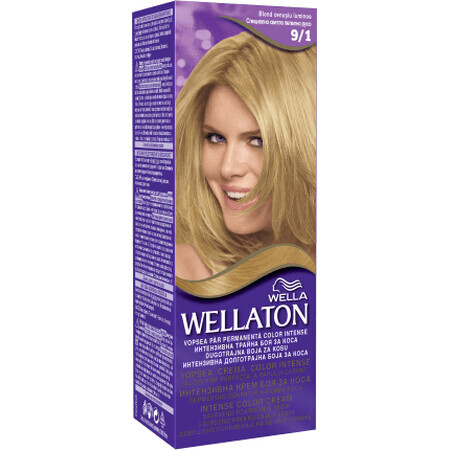 Wellaton Vopsea de păr permanentă 9/1 blond cenușiu luminos, 1 buc