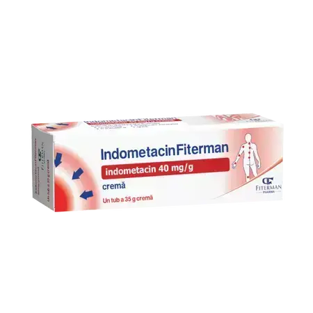 Indometacin crema, 40 mg/g, 35 g, Fiterman